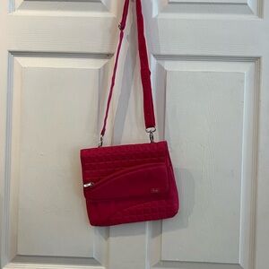Lug Elegant Pink Quilted Shoulder Bag